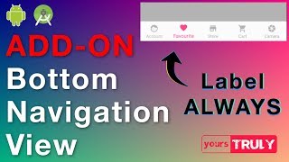 Bottom Navigation View Add-on | 🔥 Label Always 🔥 | Android Studio | Material Design