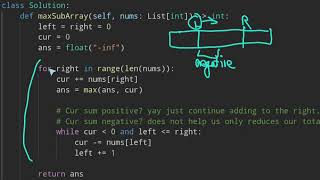 Leetcode 53. Maximum Subarray [Leetcode 150] [Medium]
