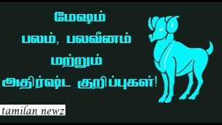 மேஷ ராசி அதிர்ஷ்ட குறிப்புகள் | Mesham Strength \u0026 Weakness and Lucky Tips