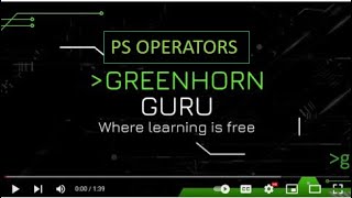 11. Powershell - Operators