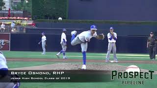 Bryce Osmond, RHP, Jenks High School Class of 2019, Pitching Mechanics at 240 FPS