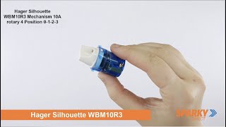 Hager Silhouette WBM10R3 | Mechanism 10A rotary 4 Position 0-1-2-3