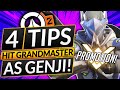 4 INSANE GENJI TIPS to INSTANTLY RANK UP to Grandmaster - Overwatch 2 DPS Guide