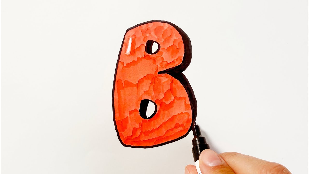 How To Draw A Bubble Letter 'B' - YouTube