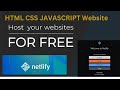 Host Website   on Netlify for Free Website Deploy