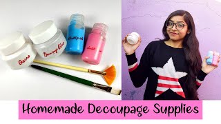 homemade gesso | chalk paint | mod podge | how to make decoupage glue at home | diy decoupage glue