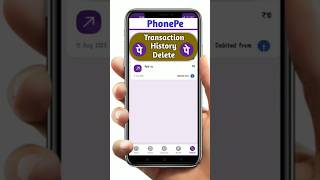 how to delete phonepe transaction history #shorts #youtubeshorts