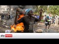 Protests on the streets of Nairobi, Kenya