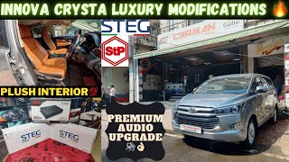 Innova CRYSTA modified with PREMIUM Audio 🔥 Z model interiors 💯| Crysta Accessories | CAR MAN INDIA