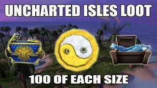 [Runescape 3] Loot from 300 Uncharted Isles | 100 of each size | What's best for Taijitu?