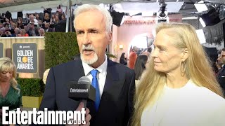 Golden Globes 2023 Red Carpet Interview with James Cameron | Entertainment Weekly