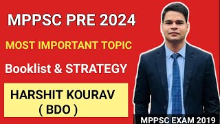 MPPSC PRE 2024 | Most Important Topic | Best Strategy By Harshit Kourav Sir BDO |MPPSC TOPPER