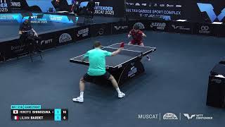 Hiroto Shinozuka vs Lilian Bardet | MS R16 | WTT Contender Muscat 2025