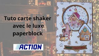 Tuto carte shaker avec le luxe paperblock #action #noel #scrap #diy