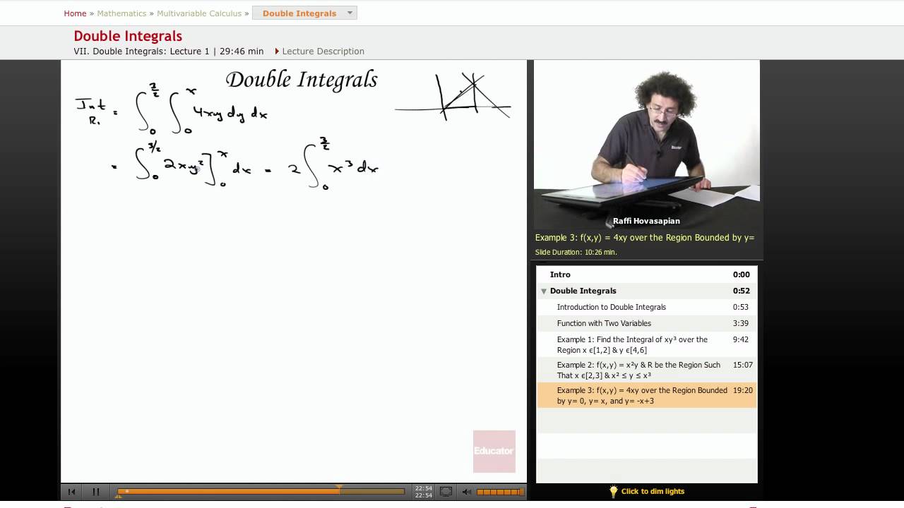 Multivariable Calculus Double Integrals Youtube