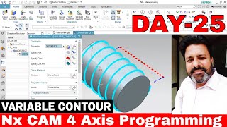 NX Cam 4 AXIS VMC Programming Tutorial | Nx Cam 4 Axis cnc programming