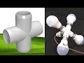 PVC cross tee#  LED bulb holder .technical work at home/