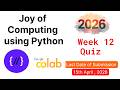 NPTEL Joy of Computing Using Python Week 12 🔥 All Programming Solutions + Code Link (2026)