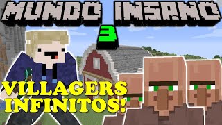FIZ UMA FARM DE VILLAGER EM UM CELEIRO! - MUNDO INSANO #3 - MINECRAFT