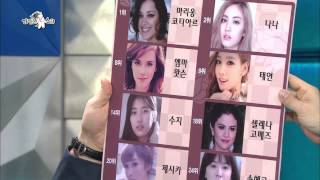 【TVPP】SNSD - Beauty ranking in SNSD, 소녀시대 - 소녀시대가 세계 미녀 랭킹에! 팀내 미모 서열은?! @ Radio Star