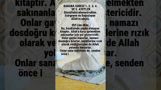 BAKARA SURESİ 1. 2. 3. 4. VE 5. AYETLER #shorts #kuranıkerim #kuranmeali  #bakara #bakarasuresi