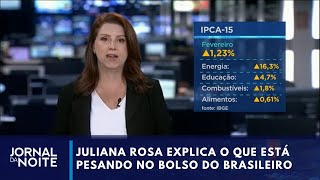 Juliana Rosa fala sobre prévia da inflação em fevereiro | Jornal da Noite