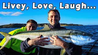 How to CATCH and COOK BIG Yellow Tail KINGFISH with BIG Livebait | Far North NZ Fishing 4K