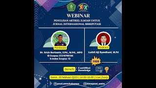 Webinar Penulisan Artikel Ilmiah Untuk Jurnal Internasional Bereputasi