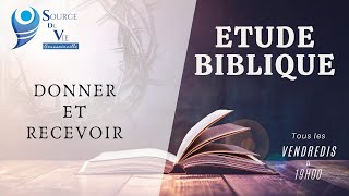 Etude biblique : donner et recevoir