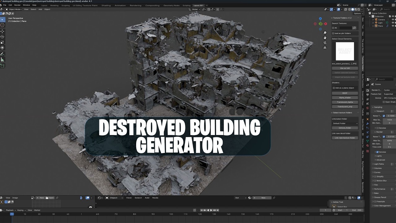 Blender Procedural Destroyed Building Generator Youtube