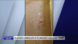 Elmhurst College closed for 2nd day after new threatening graffiti found