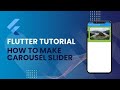 How to make carousel slider in flutter - Flutter Tutorial