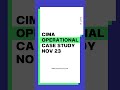 CIMA Operational Case Study (OCS) NOV 23 - Part 01 #CIMA #CGMA #CIMAFLP #studyattcs