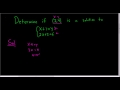 Determine if the Point is a Solution to the System of Equations Easy Example