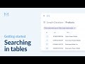 Searching in tables | Metabase tutorial