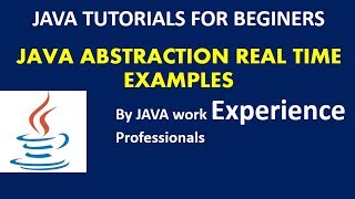 Java Abstraction with Example | Java Tutorial for Beginners