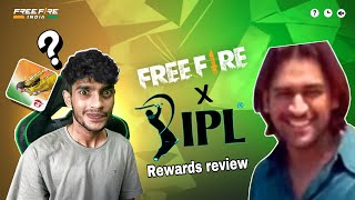 FREE FIRE x IPL REWARDS REVIEW 🇮🇳 Garena Free Fire