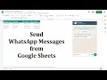 How to send WhatsApp Messages from Google Sheets