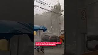 CHUVA FORTE ATINGE RIO DE JANEIRO APÓS ALERTA DE TEMPESTADE