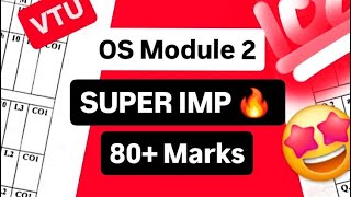 OS MODULE 2 EXAM SUPER IMP 💯🤩 | BCS303 Operating System | 22 Scheme VTU 3rd SEM CSE #vtu #cse #exams