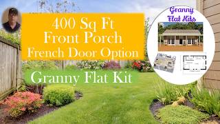 Backyard Tiny Home Kit:400 Square Foot Granny Flat Kit Accessory Dwelling Unit Kit with French Doors