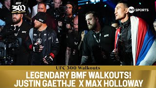 EPIC walkout for the Baddest Motherf***** in the Game belt #UFC300 Max Holloway x Justin Gaethje 🔥 🤩