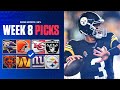 NFL Predictions and Best Bets For EVERY Week 8 Game [Giants at Steelers & MORE]