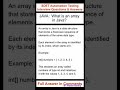 JAVA : What is an array in Java? SDET Automation Testing Interview Questions & Answers