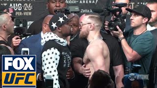 Floyd Mayweather makes it rain on Conor McGregor at the Barclays Center | BROOKLYN | UFC ON FOX