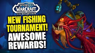 Get Awesome Mount \u0026 Rewards w/ New Fishing Tournament! WoW War Within 11.0 | Mereldar Fishing Derby