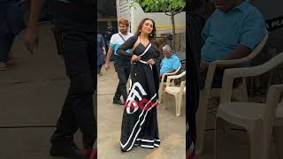 Rani Mukerji looks stunning in UNIQUE black saree with "Maa" written on it #shorts #ranimukherjee