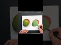 Drawing a realistic mango with prismacolor pencils #shorts
