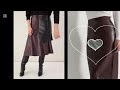 vintage impressive trendy leather skirt design and elegant outfits ideas for ladies