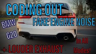 Coding Off Fake Engine Noise and Making Exhaust Louder BMW G20